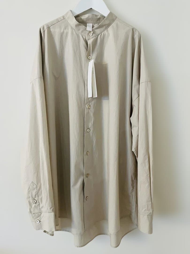 Yoli | Band collar shirt - Beige size3 - メルカリ