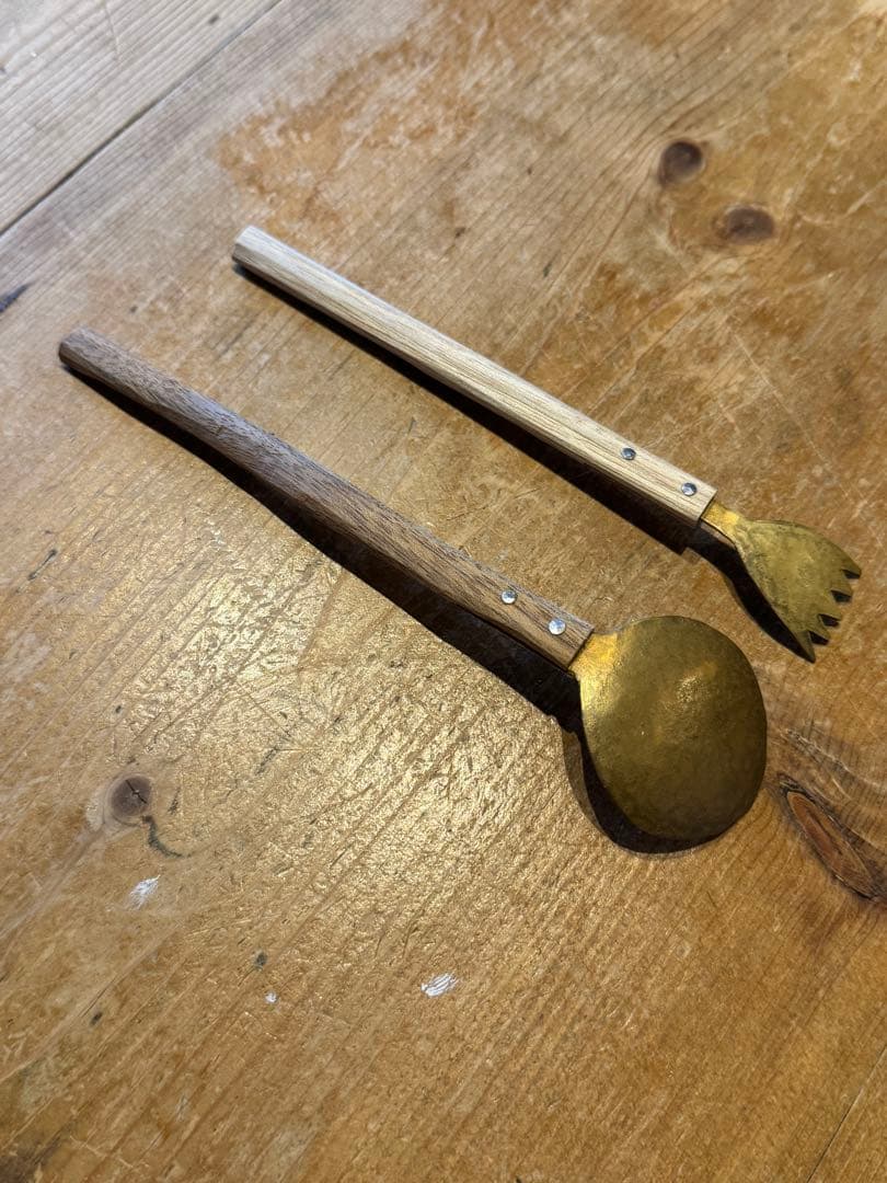 木全俊吾 真鍮スプーンとフォークのセット 斑点あり - メルカリ