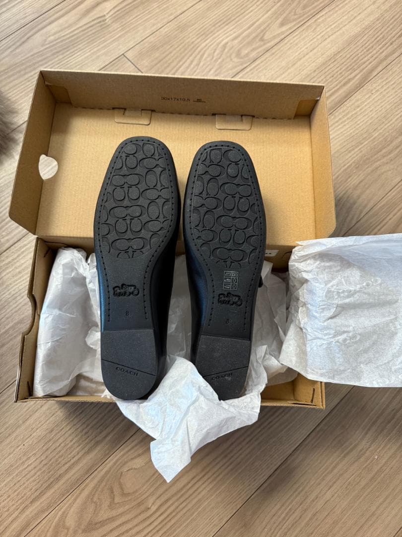 【極美品】COACH コーチ メリージェーン パンプス ブラック 24.5cm