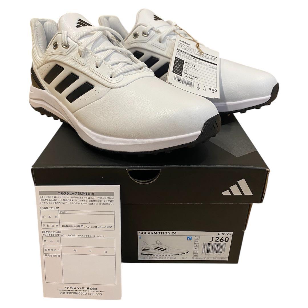 【新品タグ付き】アディダス ゴルフシューズ ソーラーモーション24 26.0cm