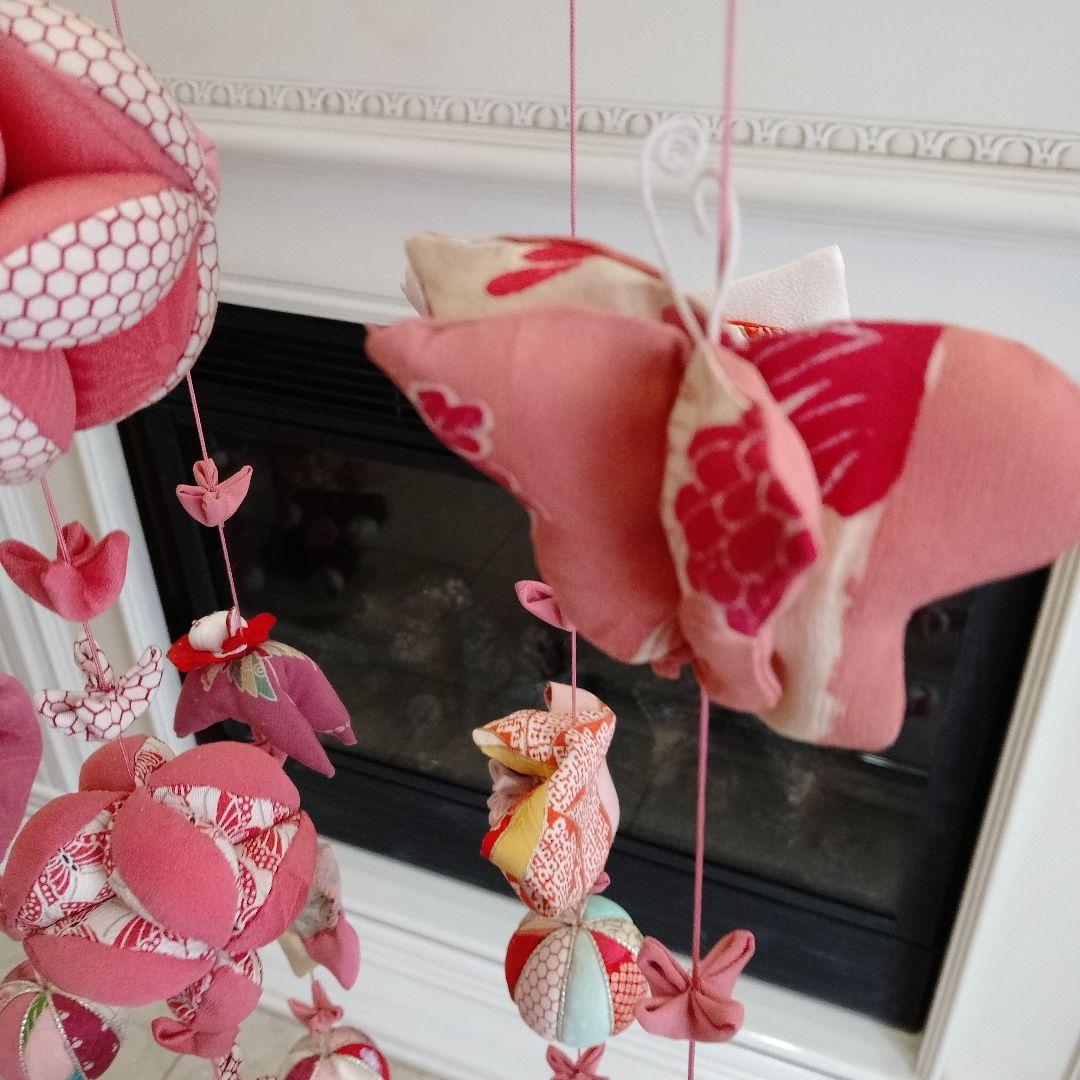 豪華 吊るし飾り 吊るし雛 下げもん7本 ちりめん細工 ハンドメイド
