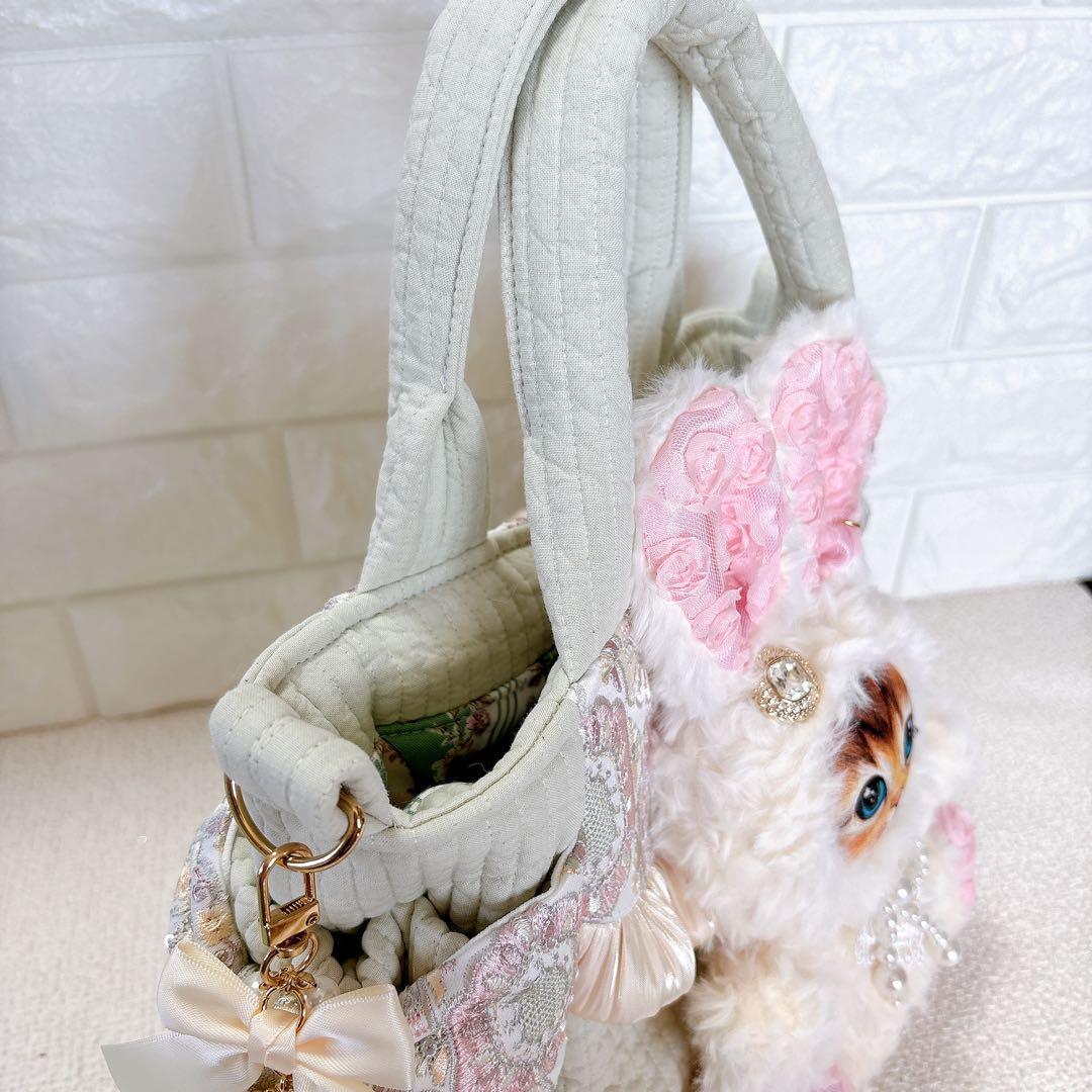 コヤンイサムチョン ハンドメイド サイドポケットトートバッグ ミント