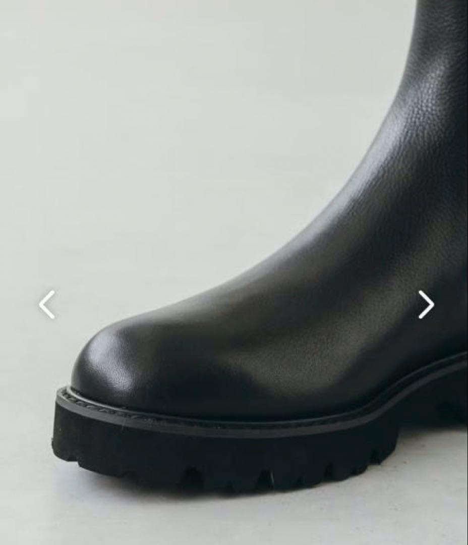 北欧、暮らしの道具店 サイドゴアブーツ 牛皮 ブラック 24センチ 北欧