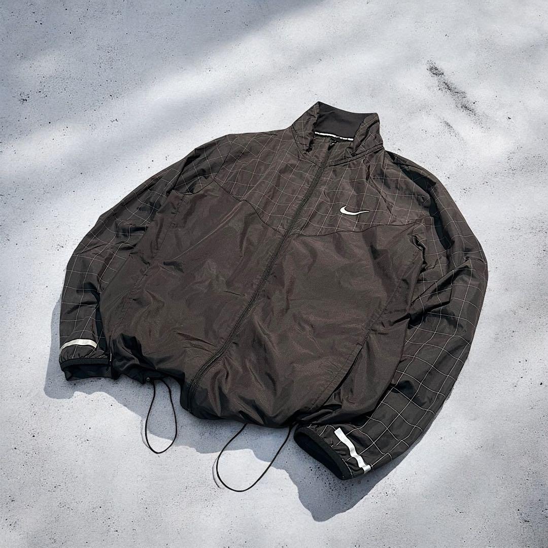 00s NIKE plaid pattern nylonjacket city