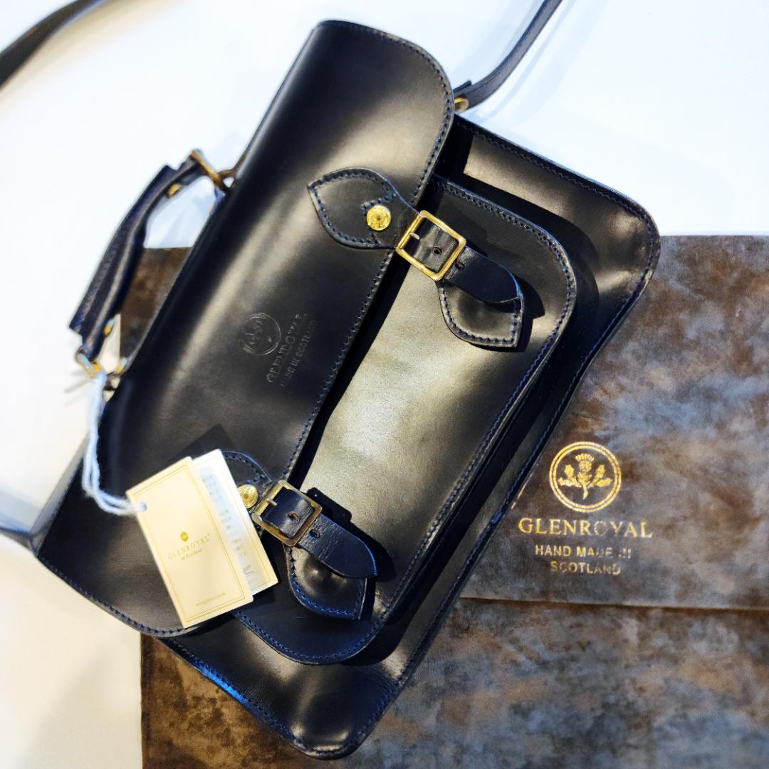 値下げ】GLENROYAL ネイビー 13インチサイズ、サッチェルバッグ - メルカリ