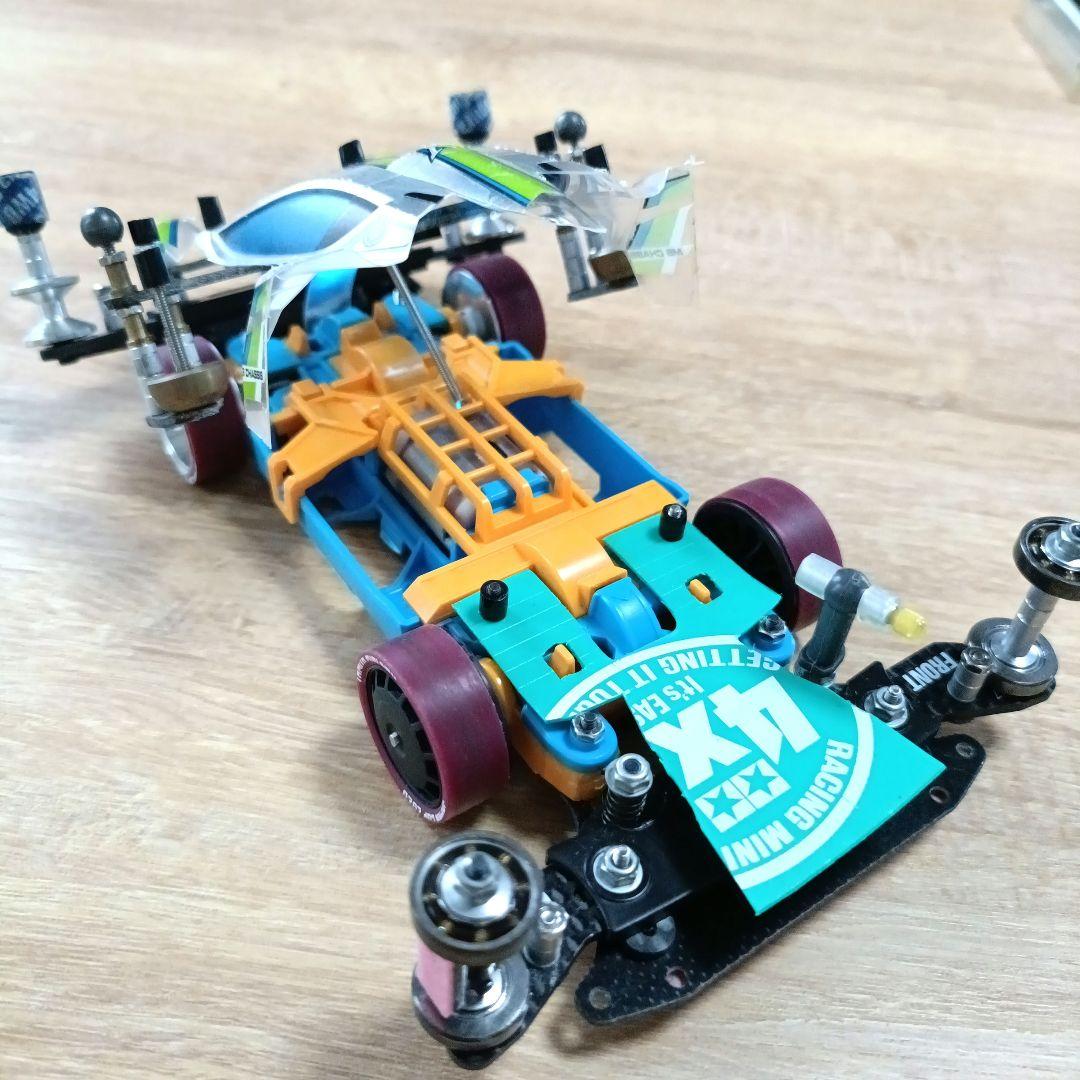 ミニ四駆完成品 シャーシ MSフレキ ATスラダン ボディ提灯 フェスタ