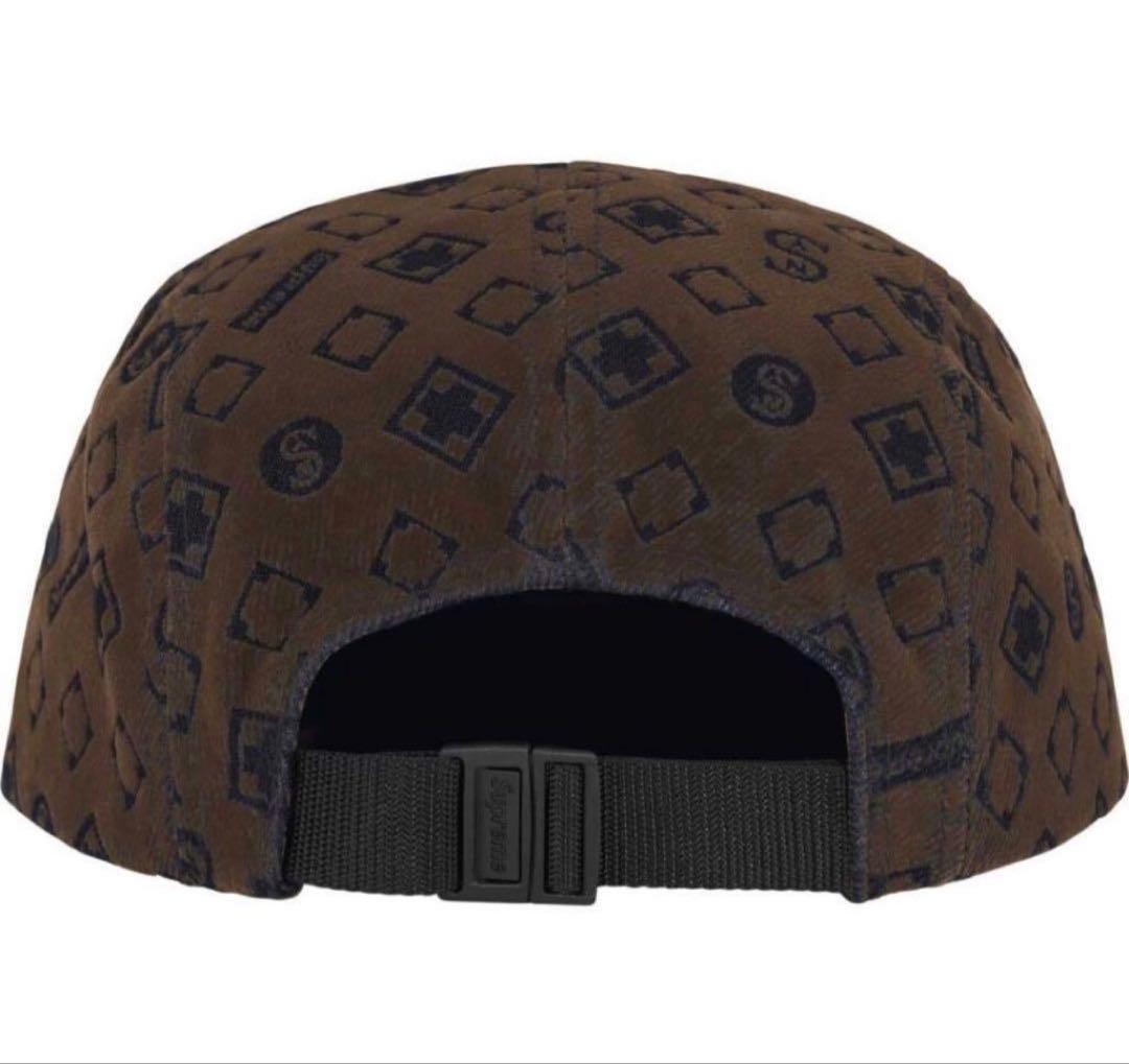 Supreme Flocked Denim Camp Cap 