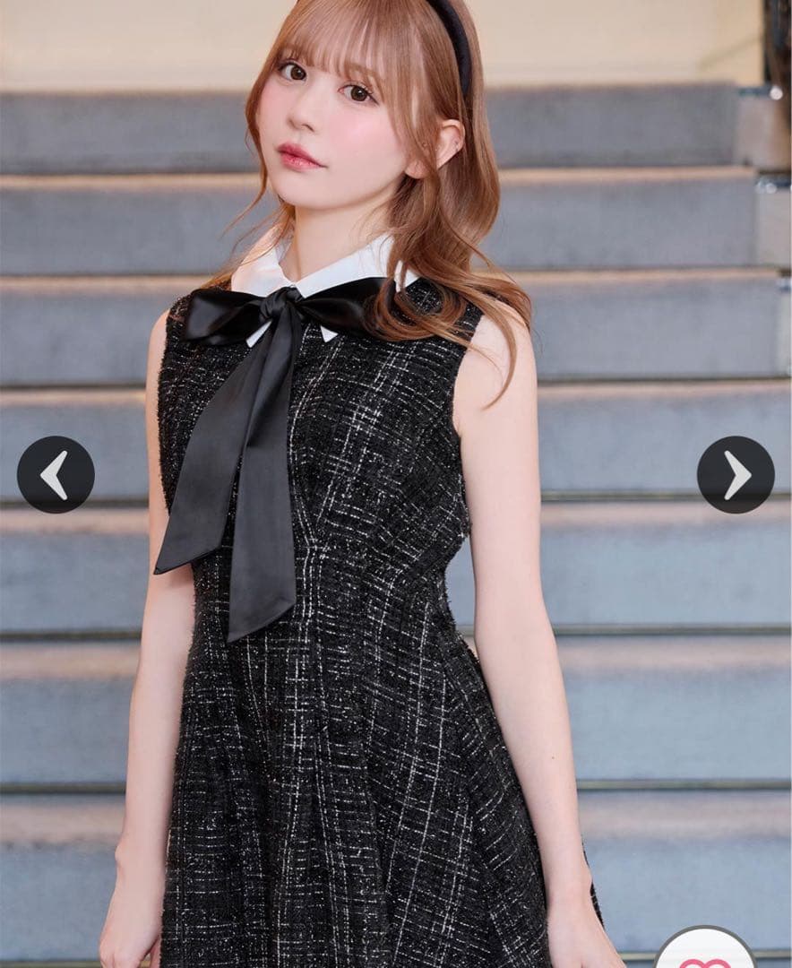 リボンツイードミニワンピース♡XS♡新品・未着用タグ付き♡ミシェル