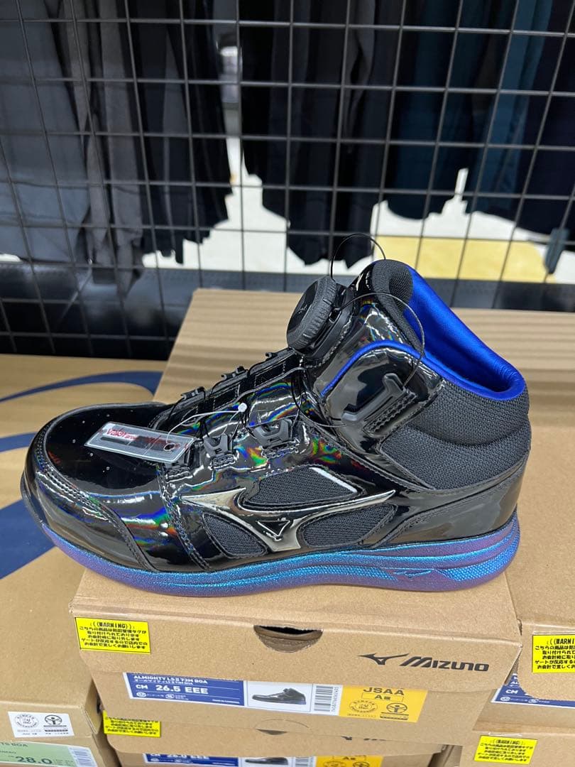Mizuno J5AA 安全靴 26.5 EEE ブラック/ブルー Mizuno J5AA 安全靴 26.5 EEE ブラック/ブルー Mizuno J5AA 安全靴