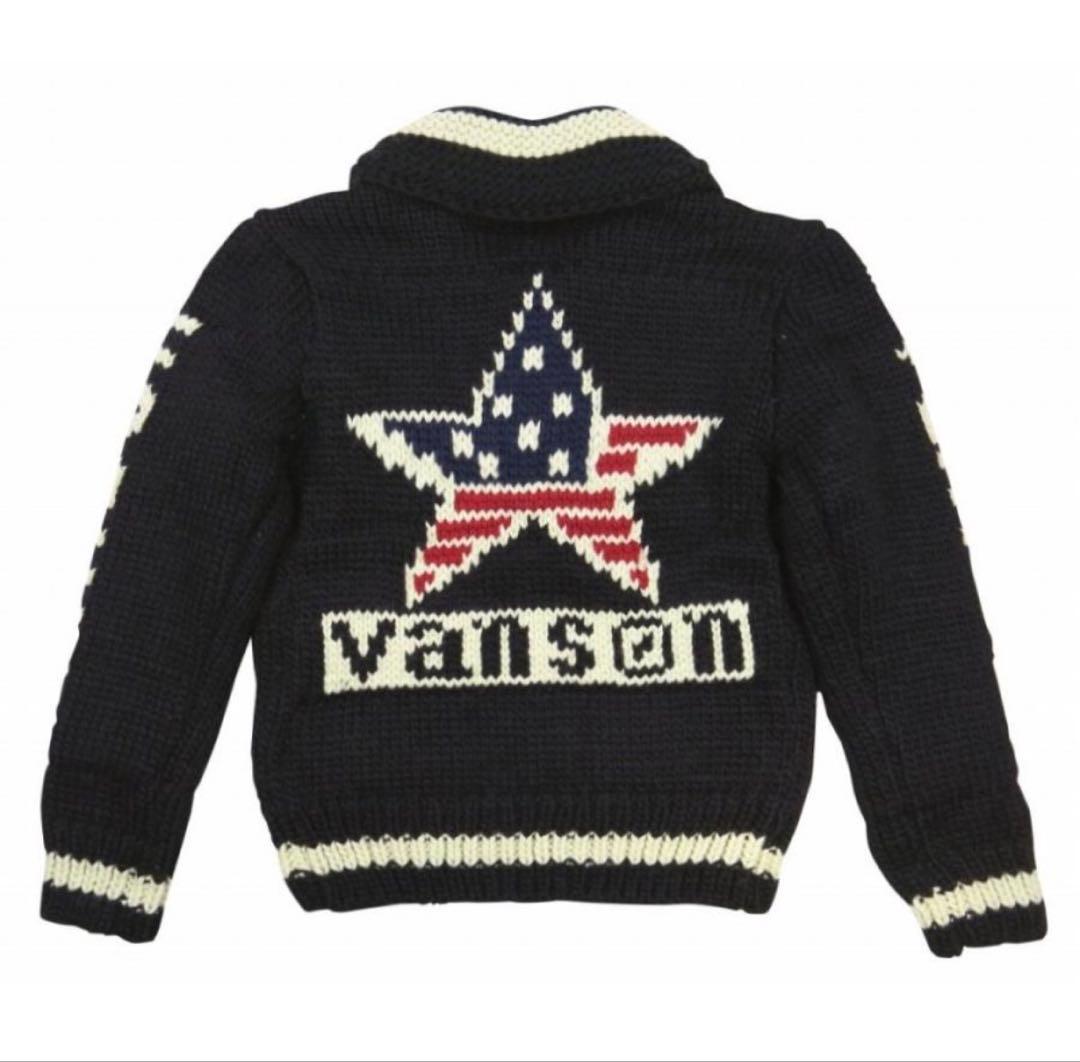 本物】VANSON バンソン カウチンニット NVKN-701 ジップ XL - メルカリ