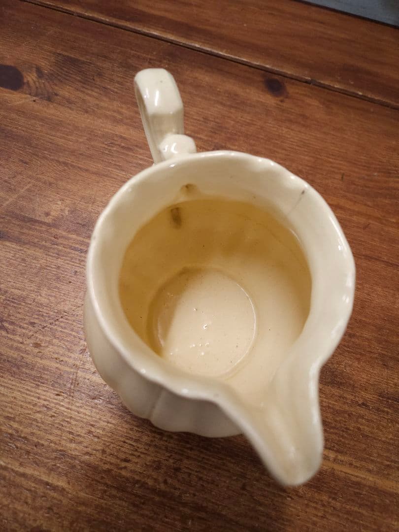 フランスアンティーク サルグミンヌ 花リムのクリーマー ピッチャー