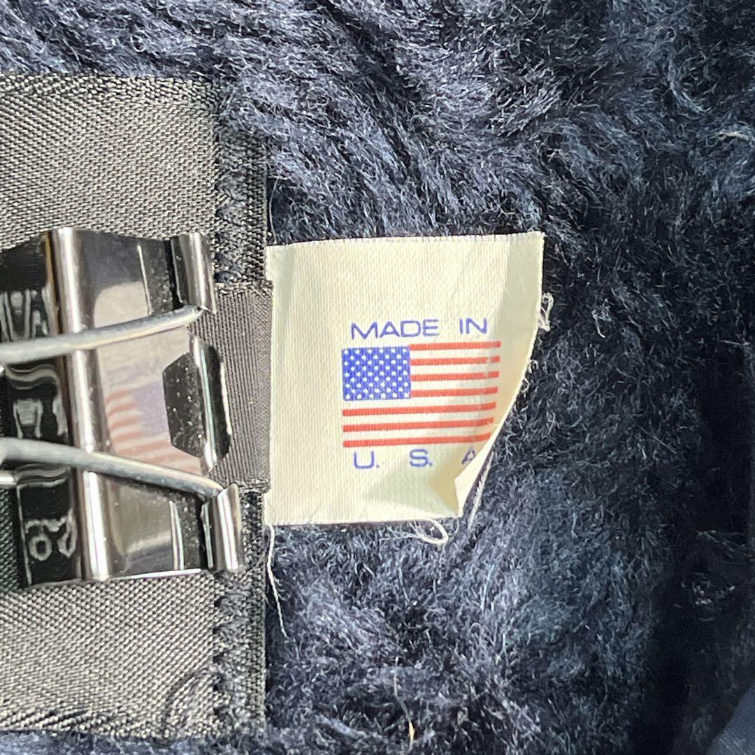 80s シアーズ USA製 裏ボア コーチジャケット L 紺 ネイビー 7778