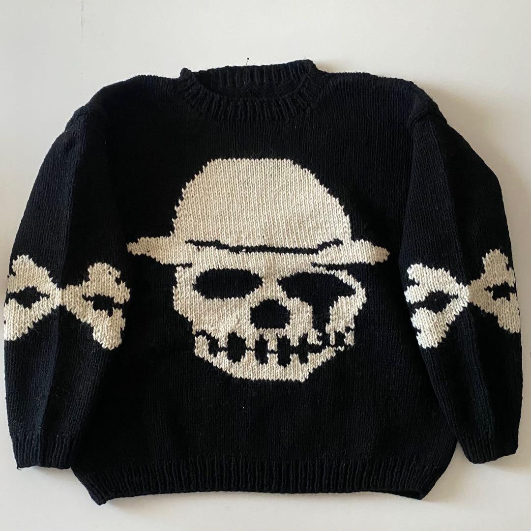 Macmahon Knitting Mills スカル ボーン ニット L/S CREW NECK KNIT-BONE｜MACMAHON KNITTING MILLS｜TOPS（トップス