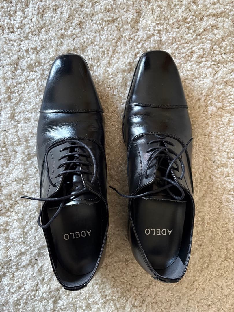 アデロ〈6cmUP シークレットシューズ〉ストレートチップ／黒　26cm 6cmUP シークレットシューズ〉ストレートチップ／黒 | 6cmアップの