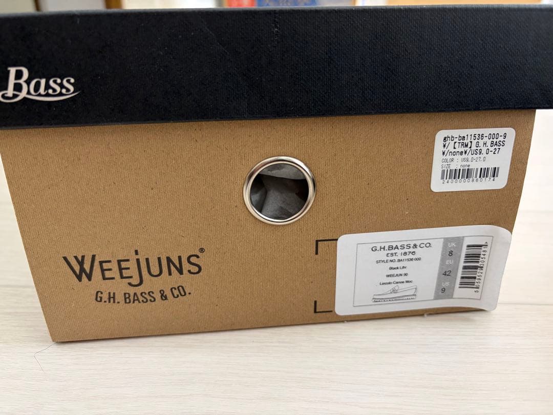 ジーエイチバス G.H.BASS WEEJUNS ビットローファー 27cm 黒