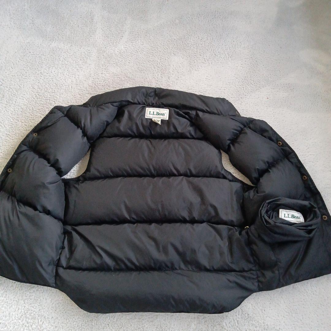 80s 90s エルエルビーン ダウンベスト パッカブル ブラック ジャケット