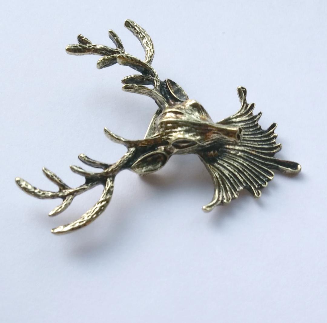 クリスマスブローチ トナカイ【新品】コサージュ 動物 ヴィンテージ風