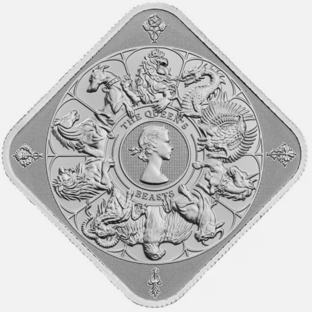 銀貨 英国 ロイヤルミント クイーンズビーストコンプリーター 純銀