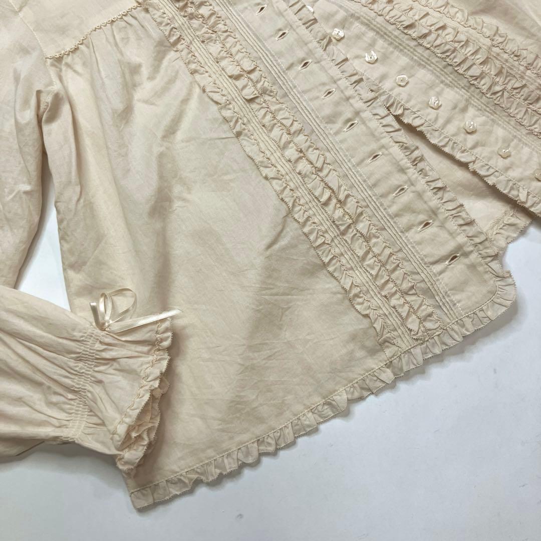 新品未使用】ピンクハウス 生成 ピコフリル 豪華オーバーブラウス/2024