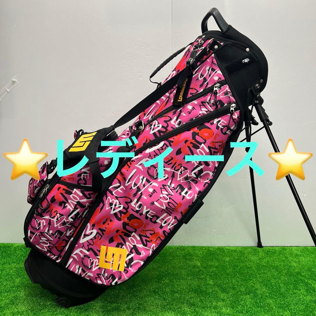 ラウドマウス LOUDMOUTH キャディバッグ 8.5インチ ゴルフ ピンク