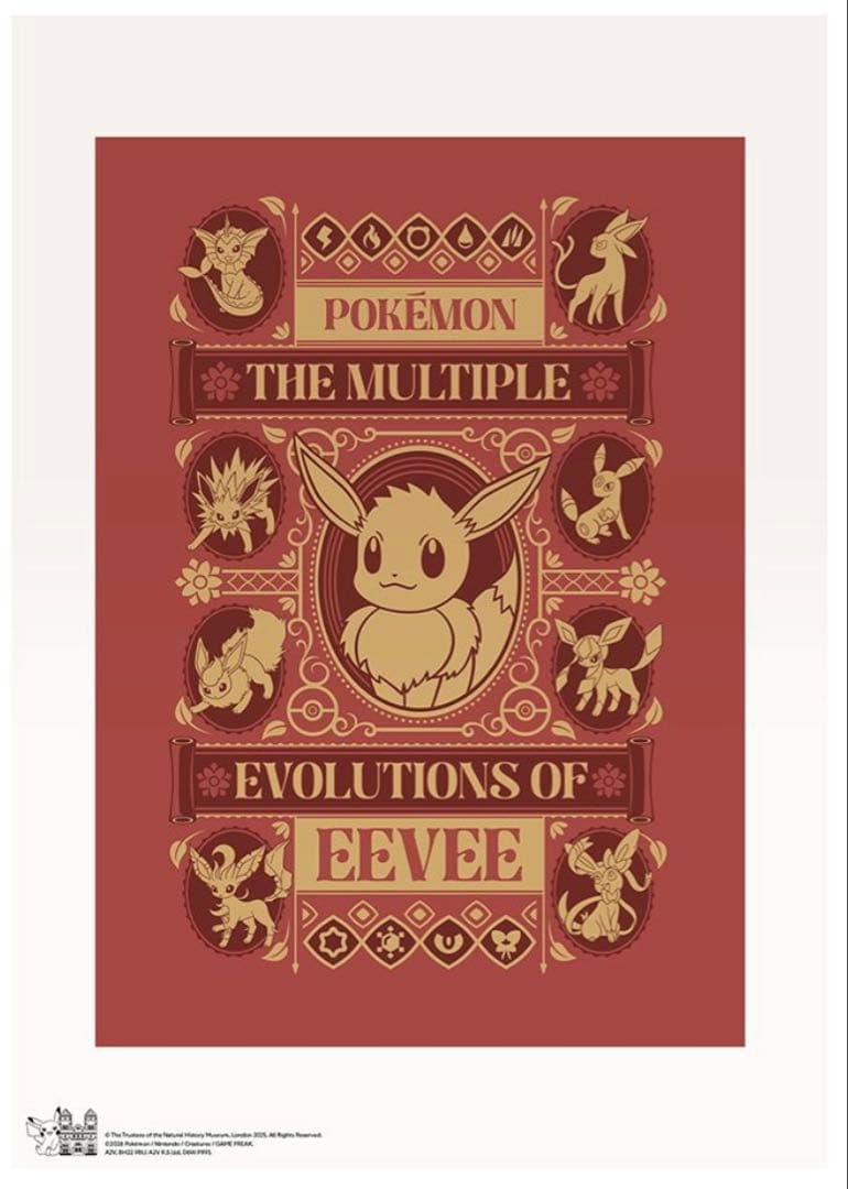 限定品】ポケモン30周年 ロンドン自然史博物館コラボ A3ポスター