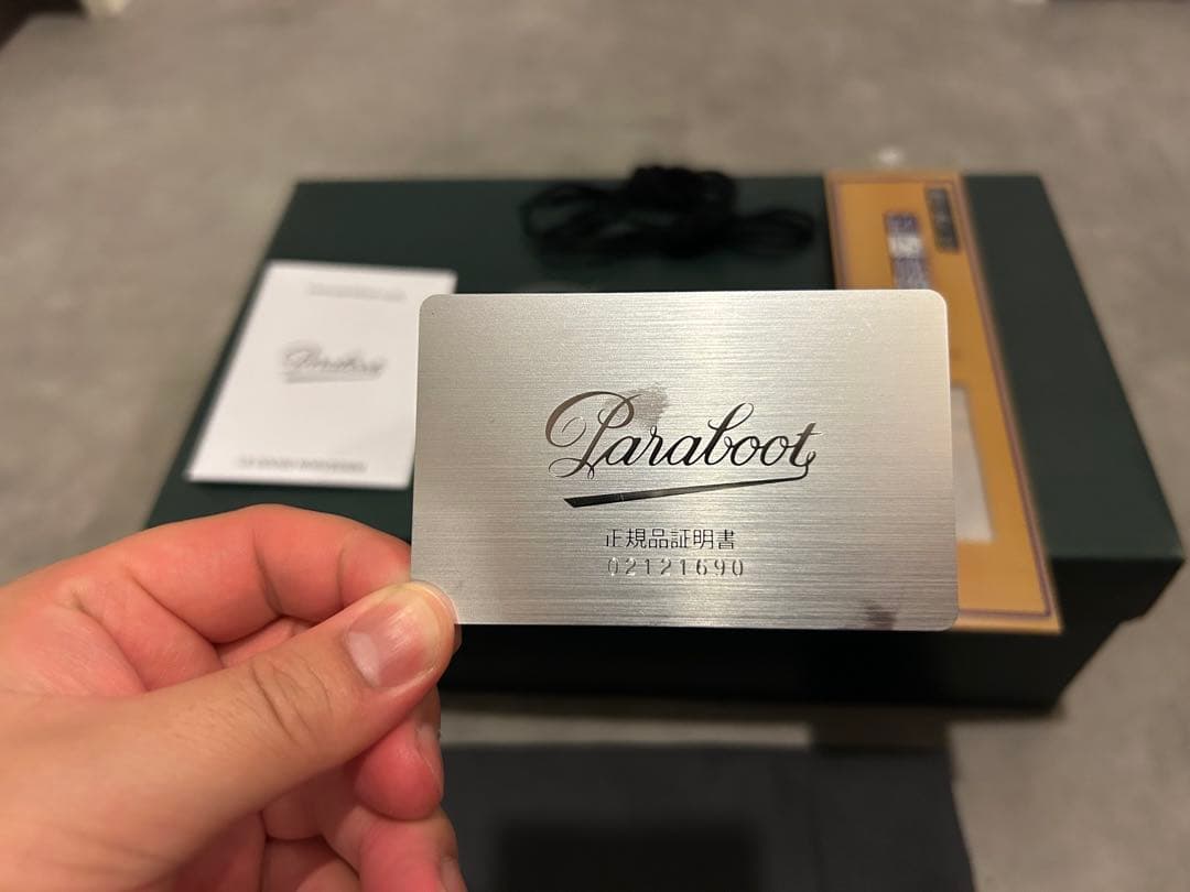 パラブーツ EDIFICE別注 シャンボード ステッチ黒24.5cm - メルカリ