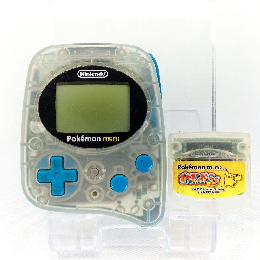 ポケモンミニ ウパーブルー 本体 ポケモンパーティ専用ソフトセット 動作確認済み 動作確認済み】pokemon miniポケモンミニ本体ウパーブルー＋ソフト3本