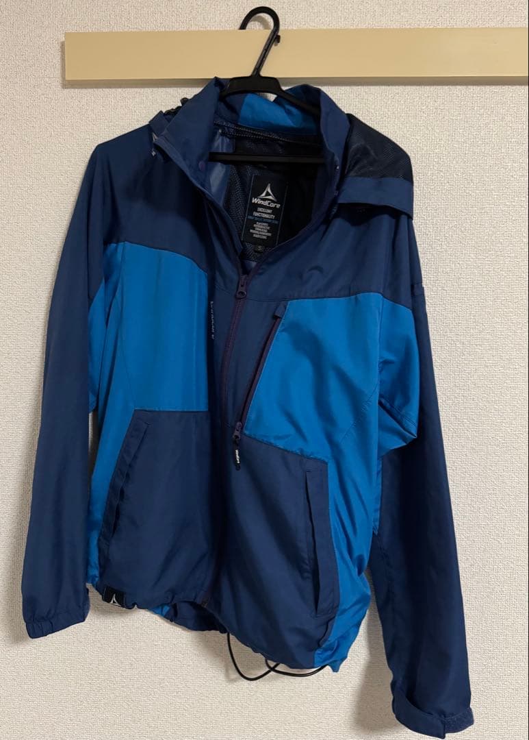 WindCore 空調服 Sサイズ 青　バッテリーセット　ファンセット 空調ウェア 服2枚付き 空調作業服 半袖 フルセット 2025 最強 ファン