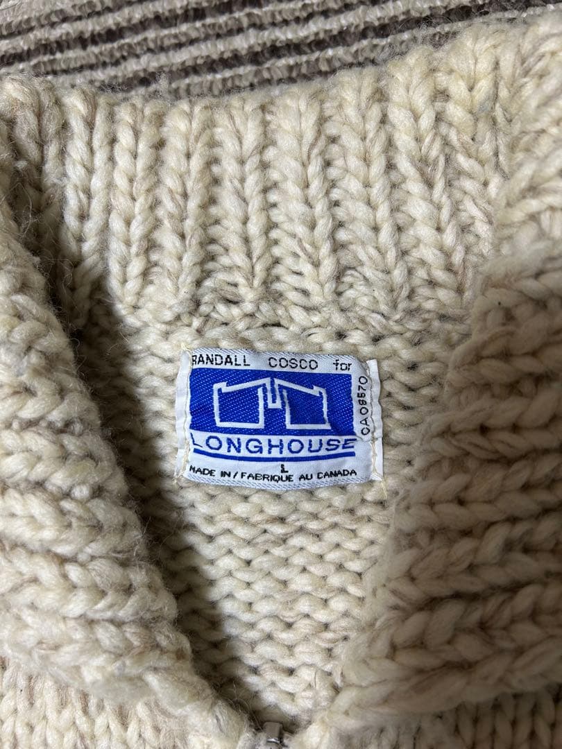 名作】80s LONGHOUSE カナダ製 カウチンセーター イーグル柄 - メルカリ