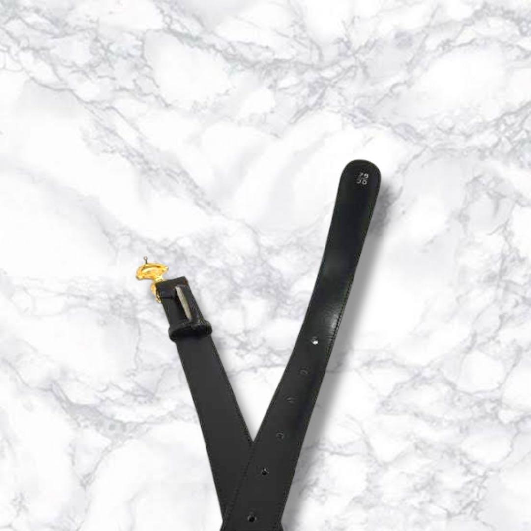 希少 グッチ ベルト ズゥミ インターロッキング ホースビット 金 黒