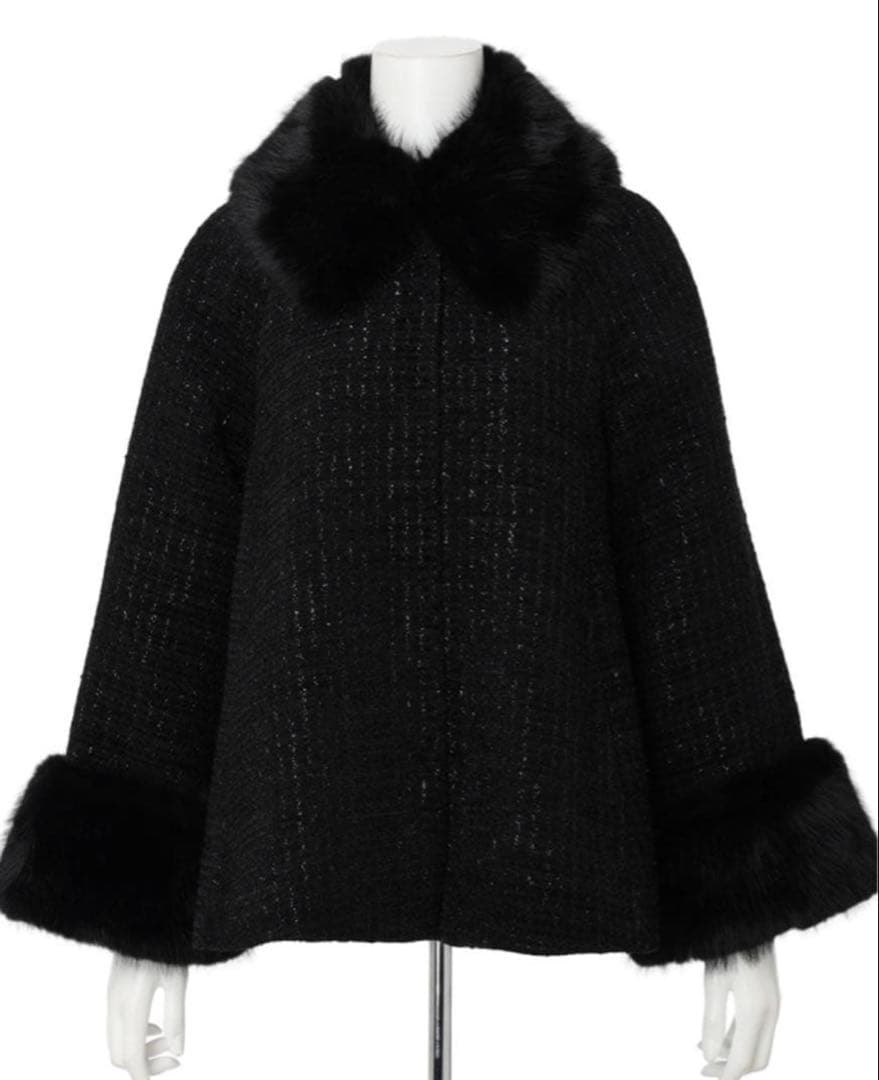 Rirandture 25AW ツィードファー衿ショートコート - メルカリ