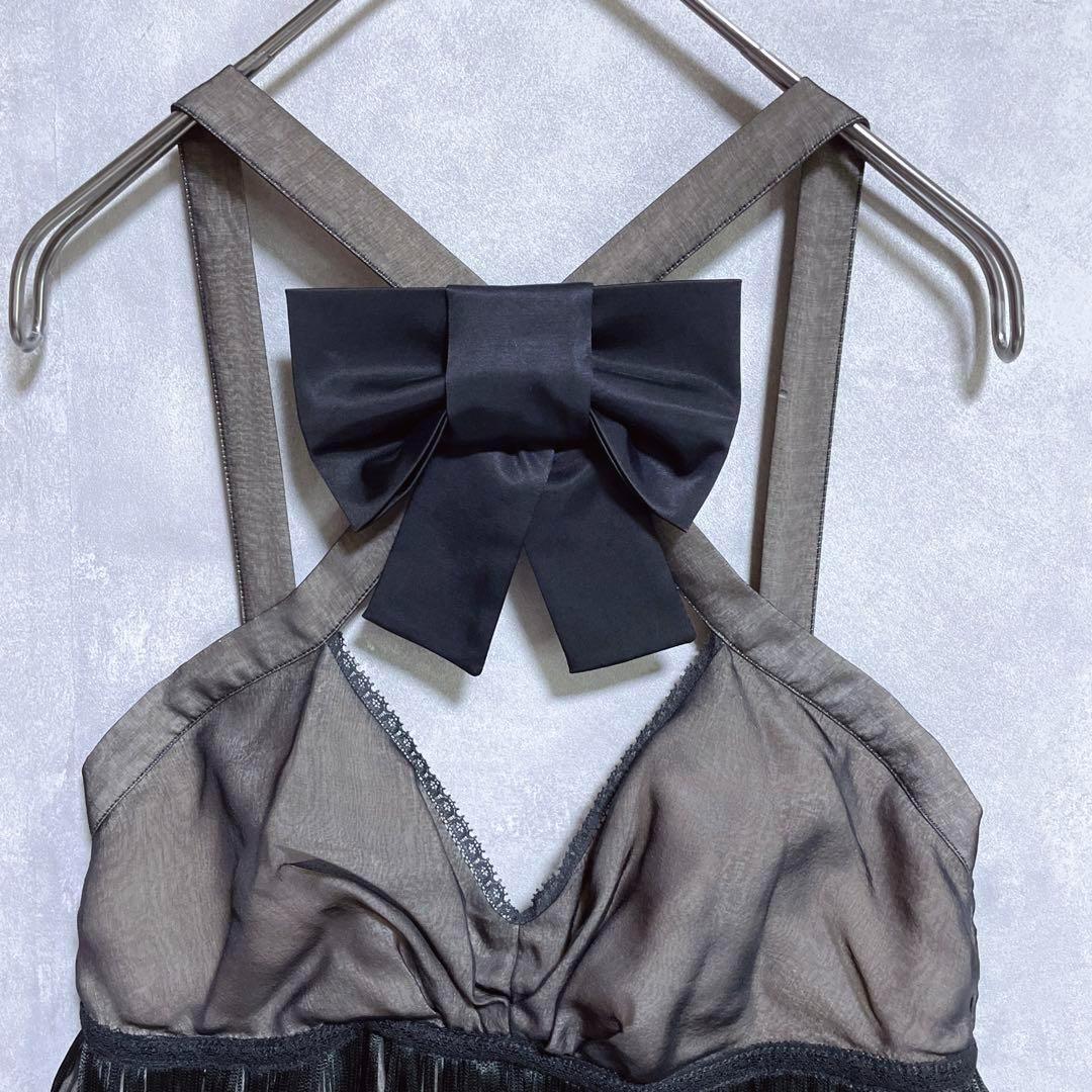 タグ付き】ドルチェ＆ガッバーナ ブラックタッセル シルク ボウディテール