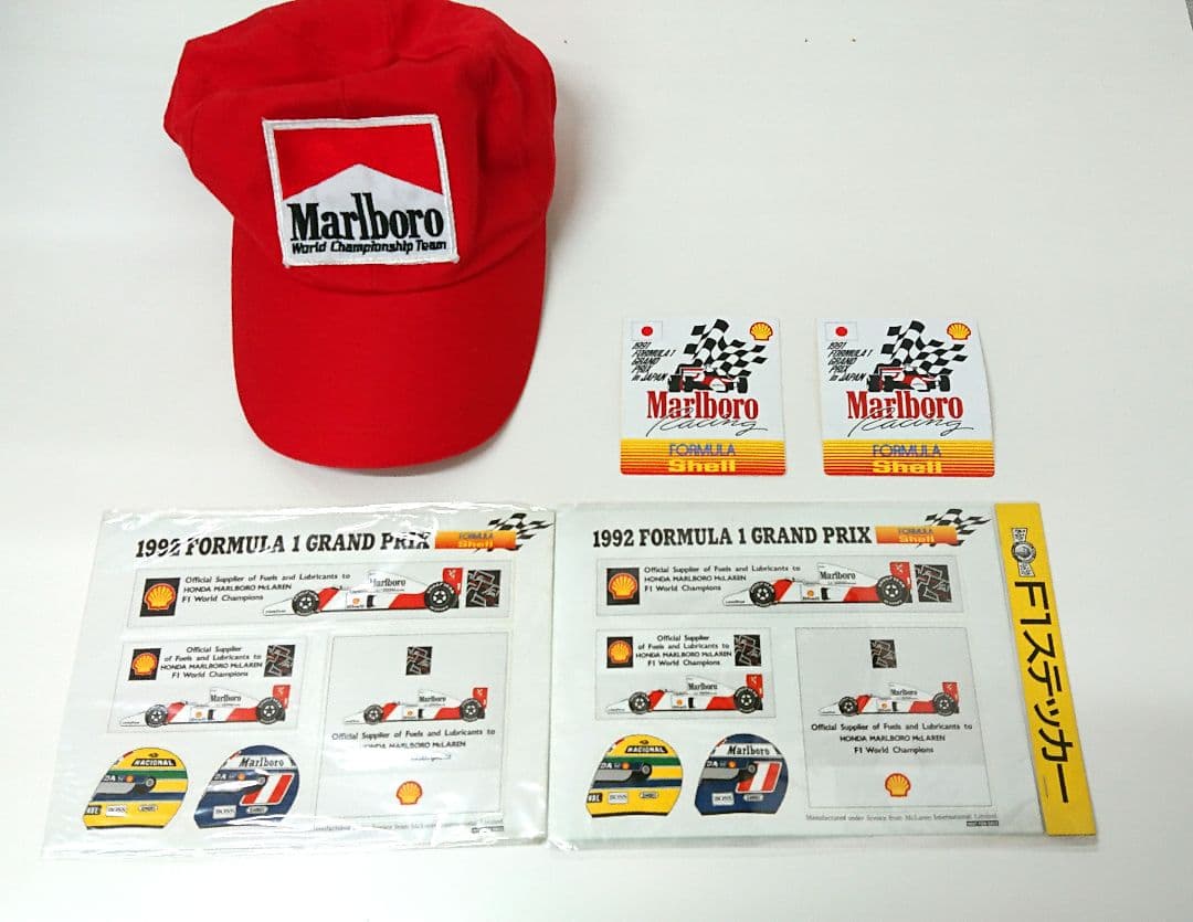 92' マルボロ キャップ Marlboro ホンダマクラーレン ステッカー付