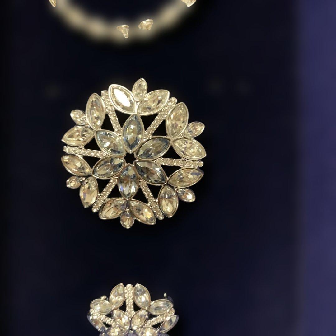 SWAROVSKI スワロフスキー コサージュ ブローチ 3点セット 箱付き