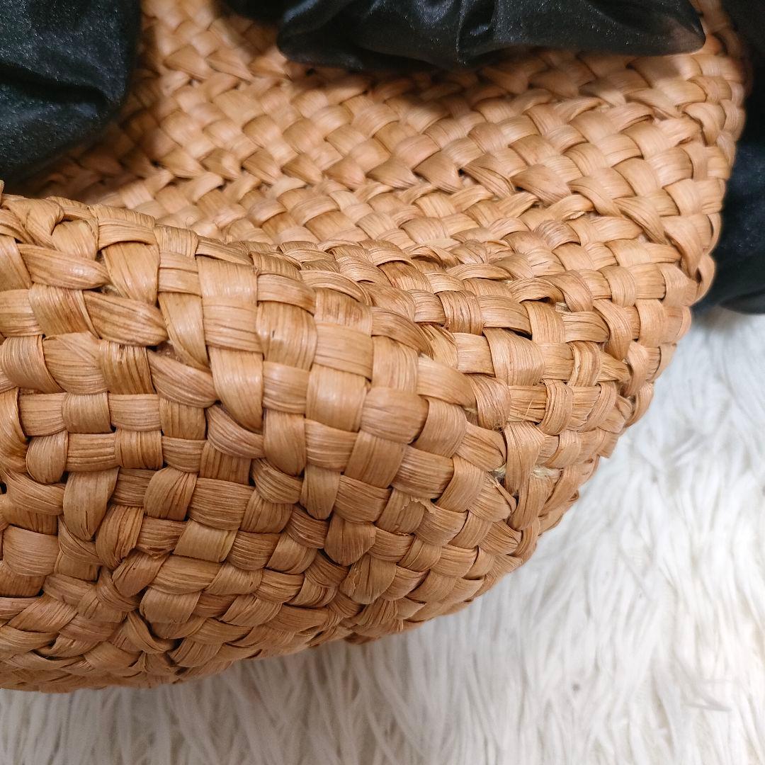 ラドロー かごバック 編み込み チュール シフォン フラワー バルーン