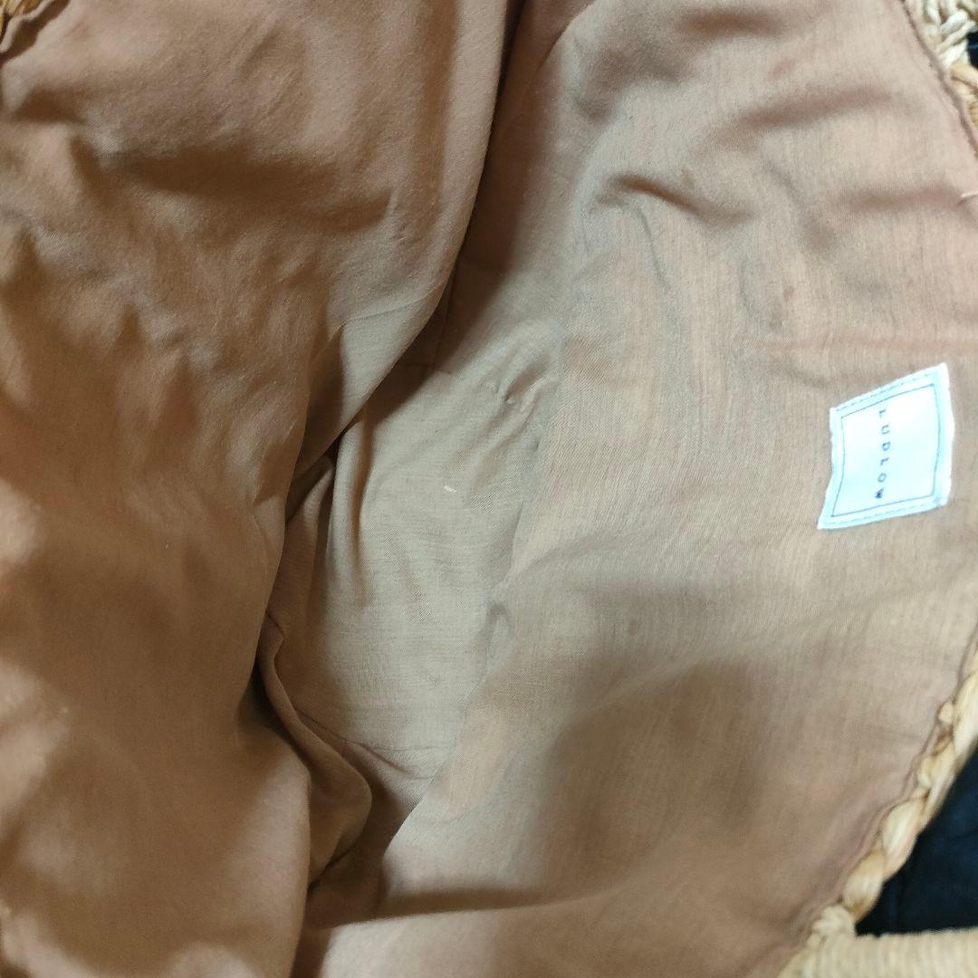 ラドロー かごバック 編み込み チュール シフォン フラワー バルーン