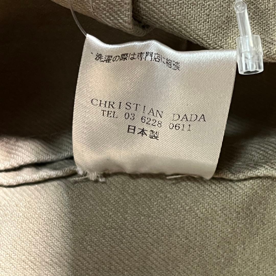 ▽クリスチャンダダ モッズコート レザー切替 M ライナー ファー Y2K