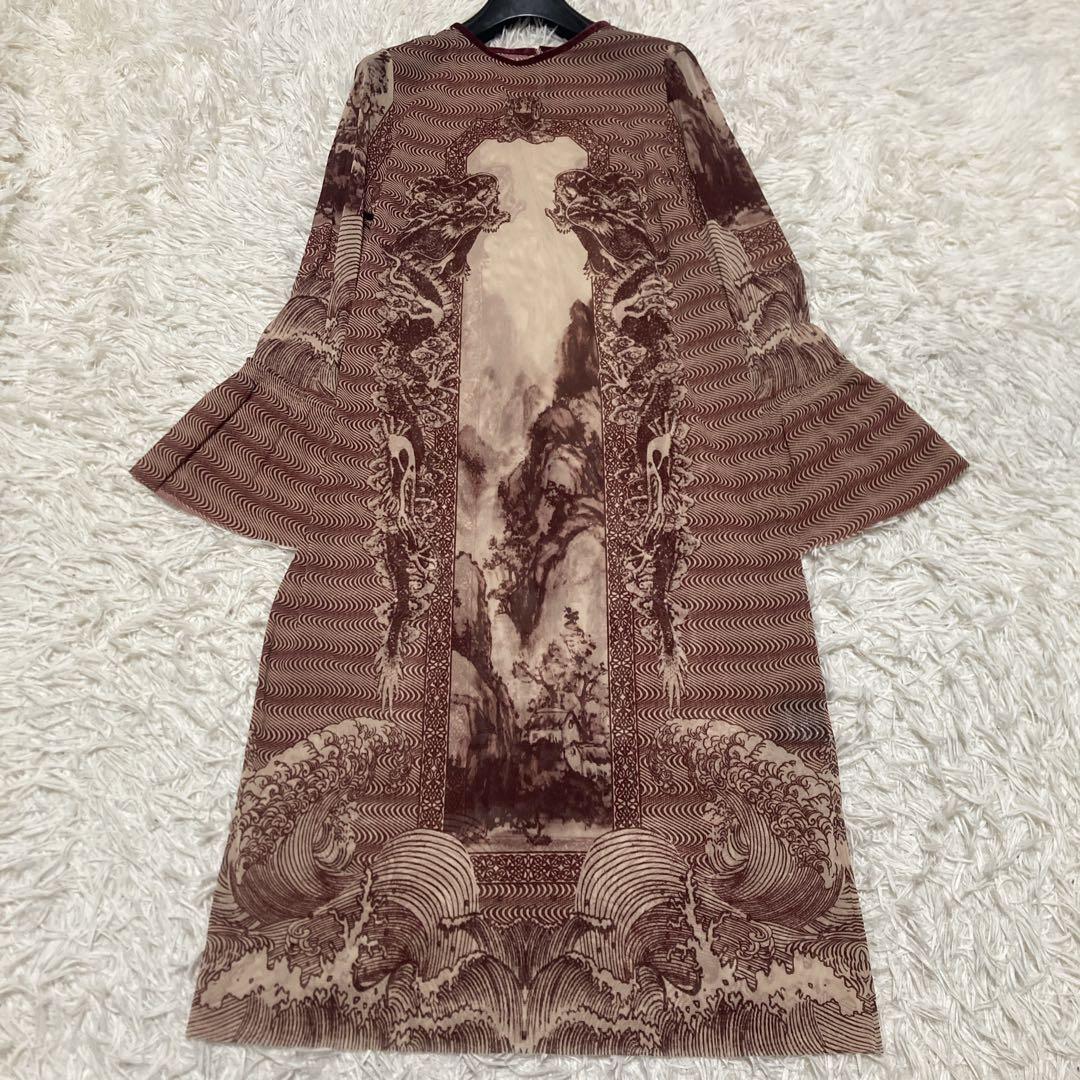 極美品✨現行ヴィヴィアンタム パワーネット ドラゴンビルプリント