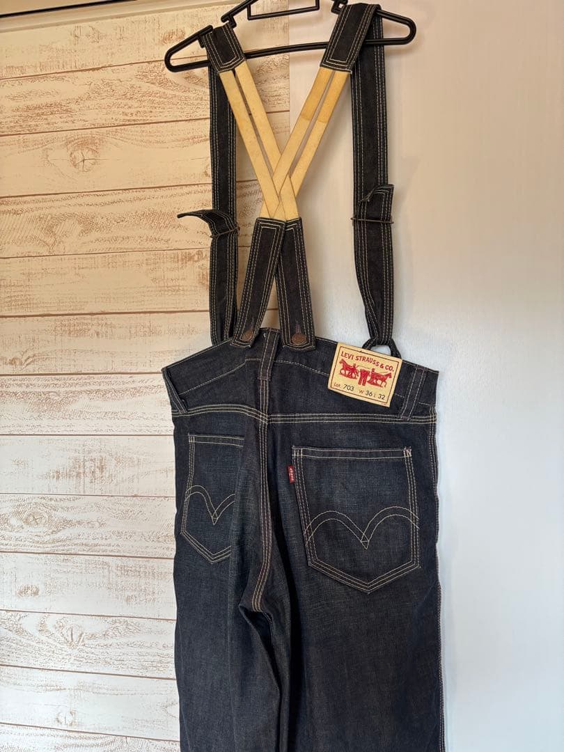 レア LEVI'S 703 サスペンダー付 デニム W36 リーバイス Levi's - Levi's NW703 0001 リーバイス サスペンダー ルーズ