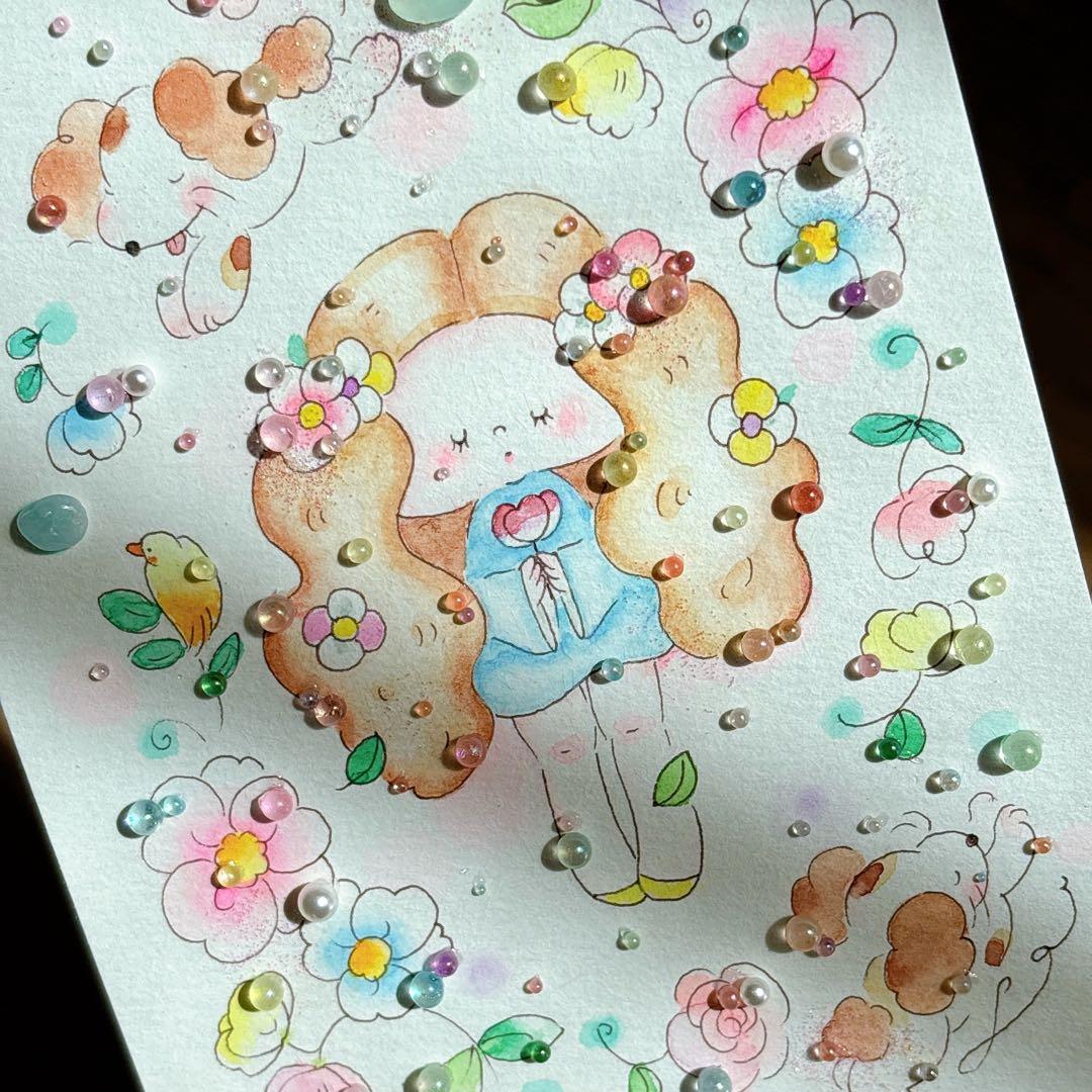 グラスアート イラスト 水彩画 原画 - メルカリ