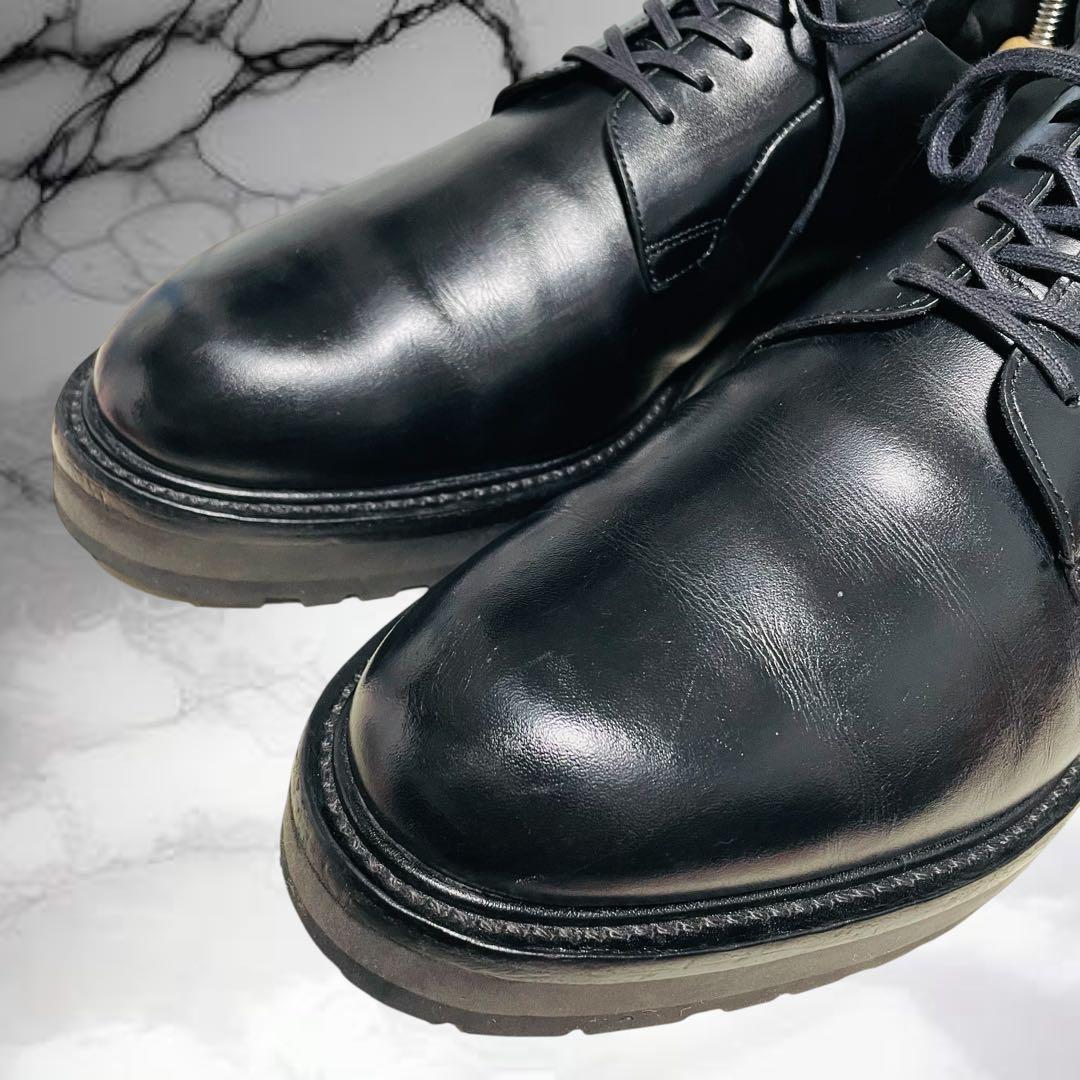 ダブルエイチ】WH プレーントゥ 外羽根 WHZB0001 ブラック 干場義雅