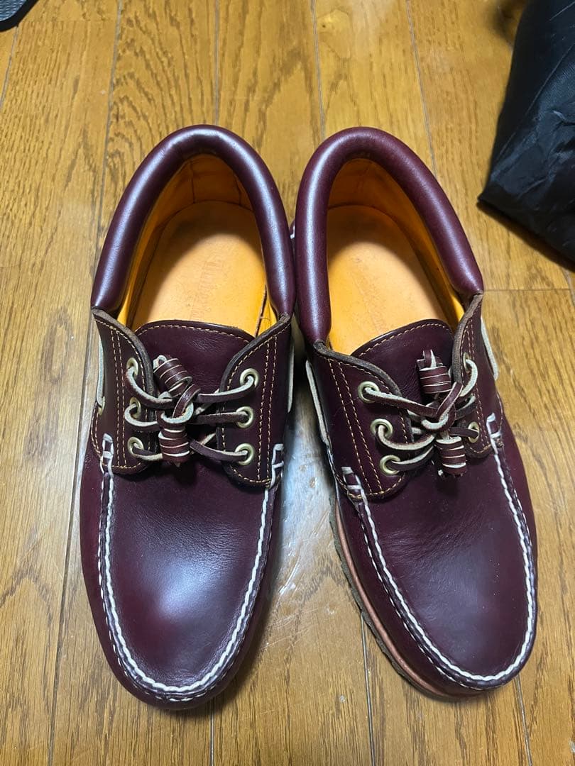 ティンバーランド バーガンディ レザー デッキシューズ 26.5cm定番