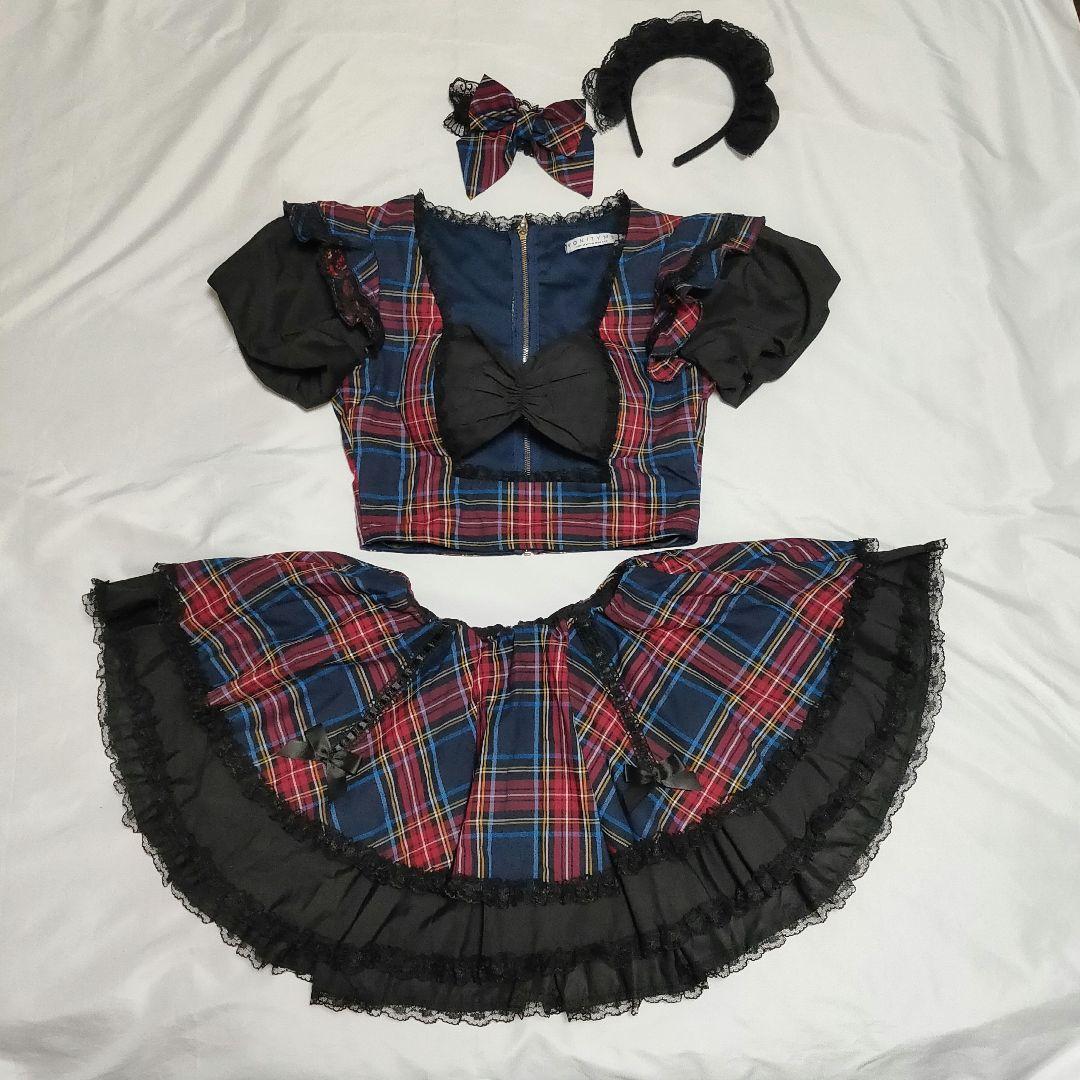 【エロかわ☆】5点セット 　VanityME えろかわチェックメイド Sサイズ