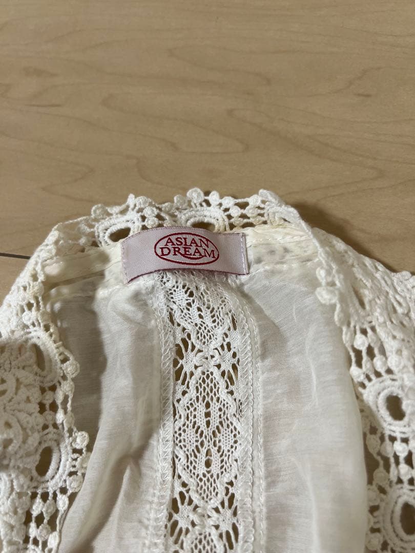 美品】ロマンティック メルヘン 古着 フリルレース装飾ブラウス 平成