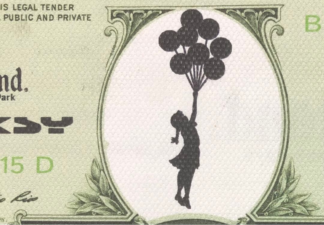 Banksy バンクシー 「Balloon Debate」1ドル 書類フルセット - メルカリ