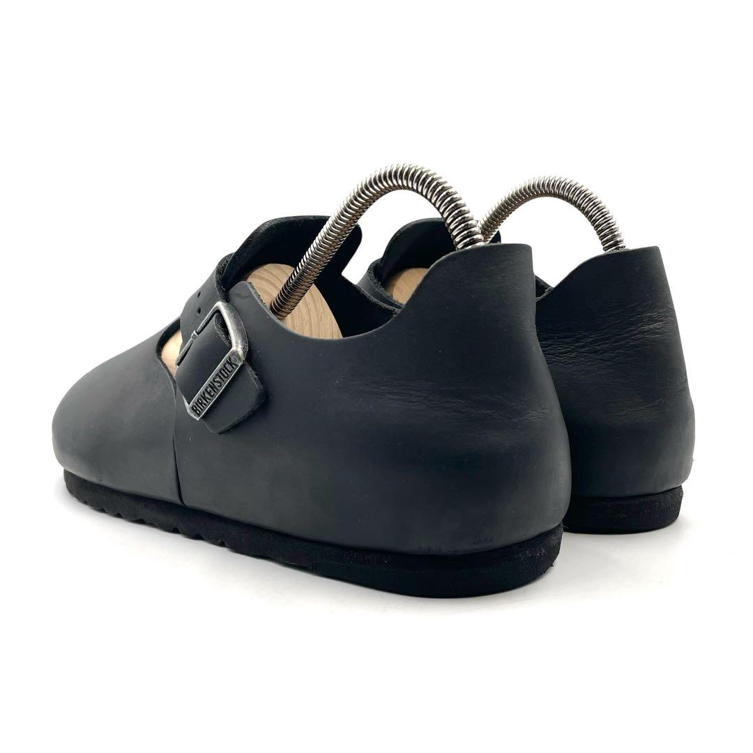 超美品》ビルケンシュトック ロンドン 本革 レザー ブラック 黒系 38