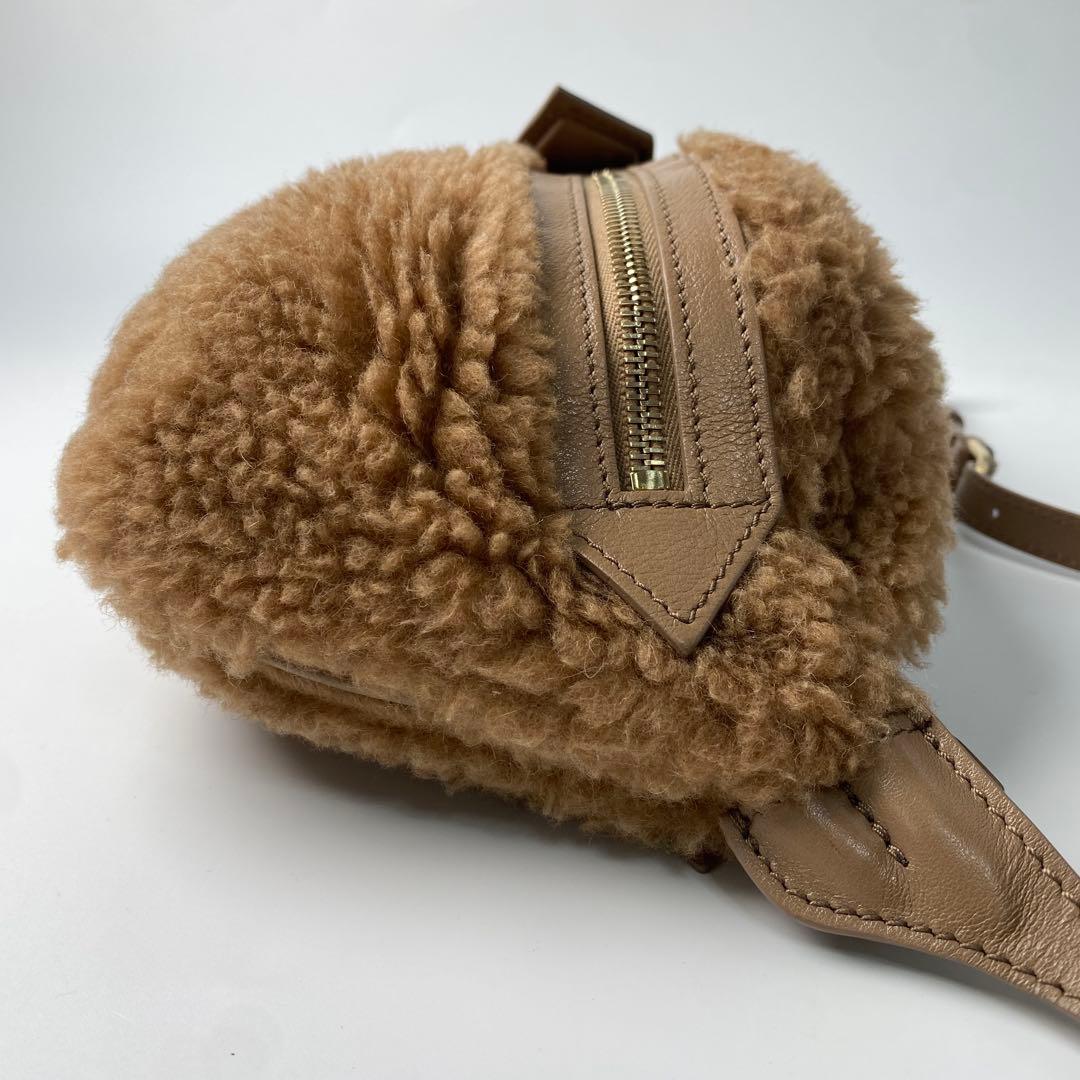 マックスマーラ MaxMara テディベア ボア ボディバッグ ウエストポーチ