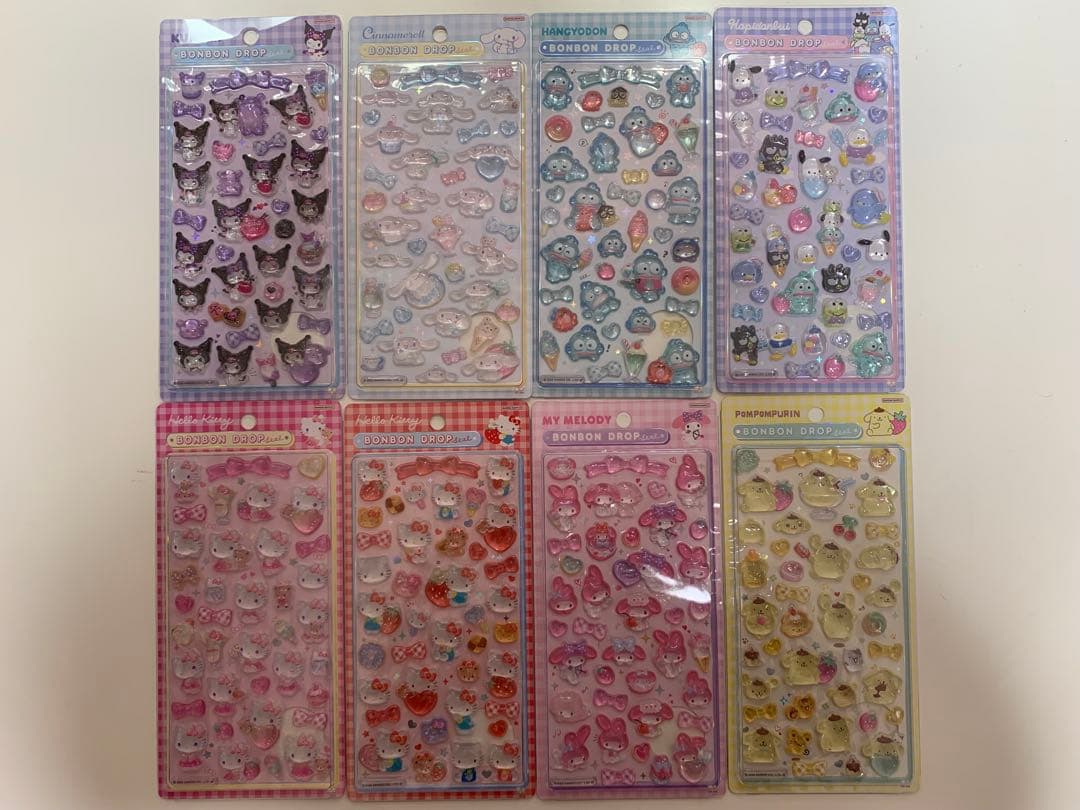 【正規品】ボンボンドロップシール　サンリオ　８点セット 楽天市場】サンリオキャラクターズ ボンボンドロップシール 8柄 [M便 1