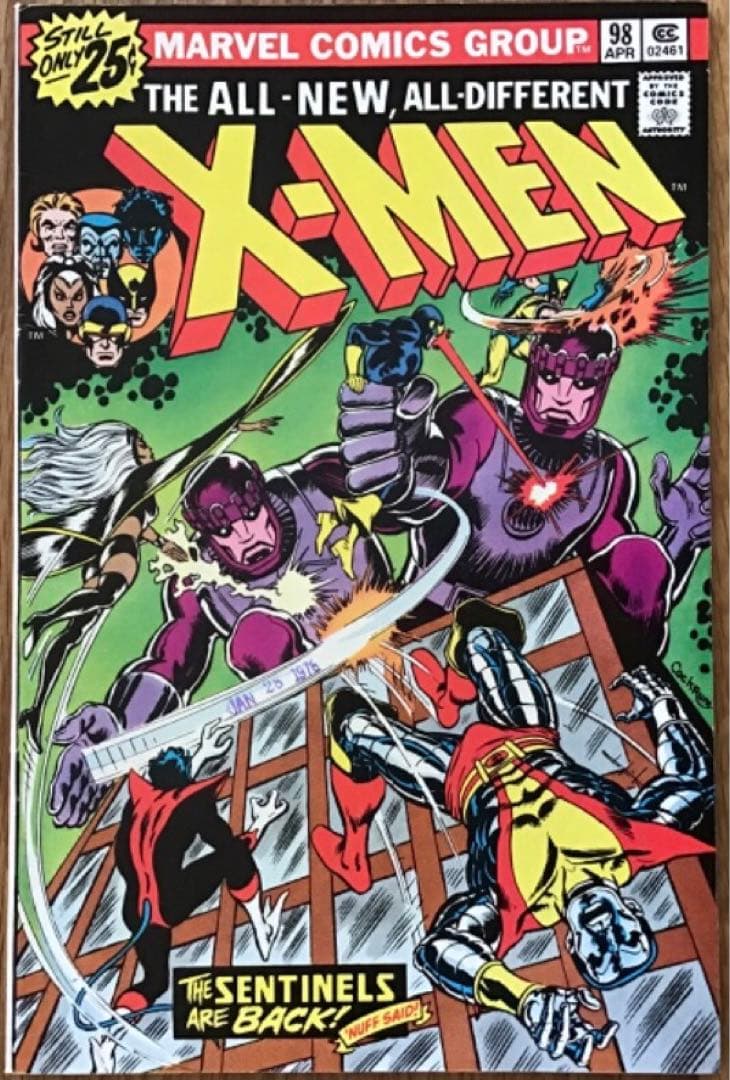 X-men #98 センチネル登場❗️1976年出版 アメコミリーフ - メルカリ