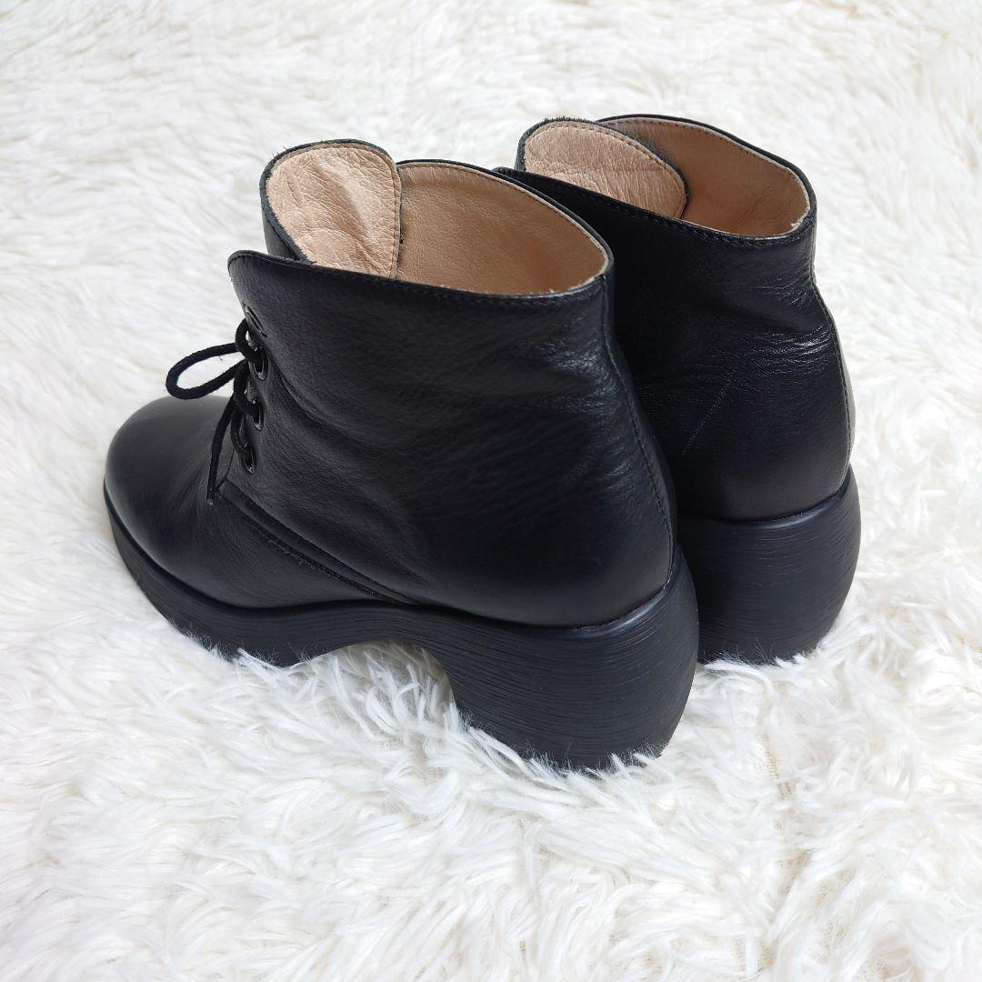 アレキサンダーワン レースアップ ショート ブーツ 黒 - メルカリ